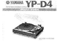 Yamaha YP-D4 - Owners Manual 